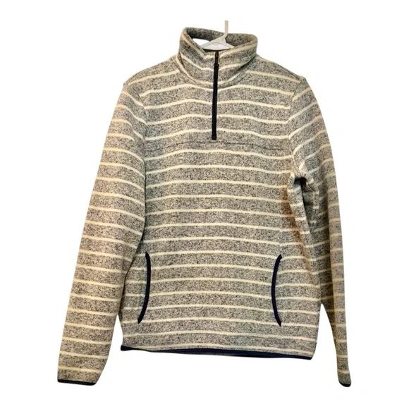 Thread & Supply Men's Zip Up Sweater - Gray and Cream - Picture 1 of 4